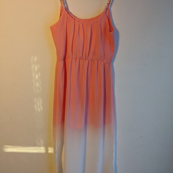 Orange/White Ombre Maxi Dress - Picture 5 of 8